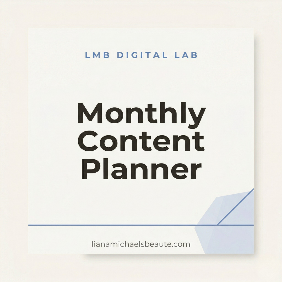 Monthly Content Planner for Beauty Entrepreneurs — Printable PDF
